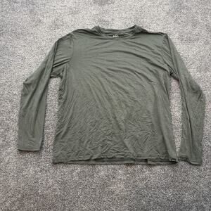 REI Co-op Shirt Mens XL Green Long Sleeve Performance Stretch Outdoor Hiking Top